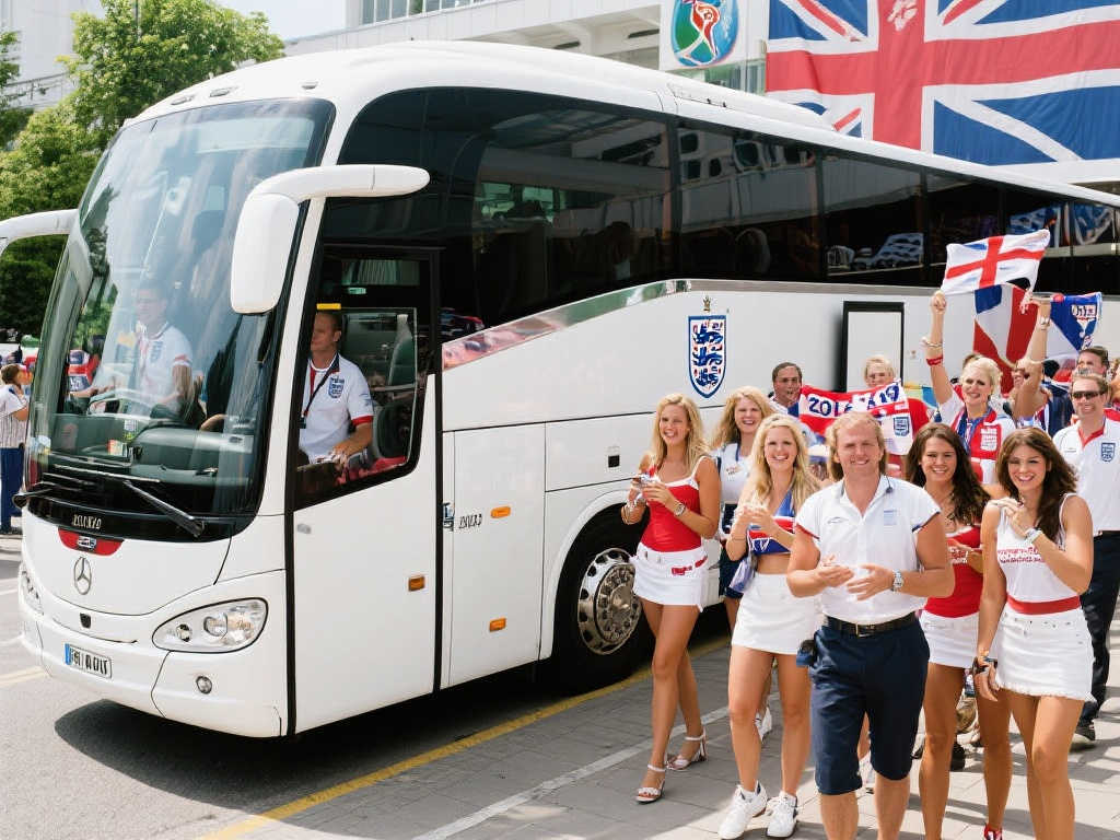 英格兰球员家属团将乘豪华大巴赴德观战欧洲杯